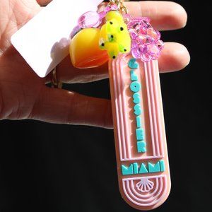 NEW Glossier Key Chain MIAMI NIB orig packaging